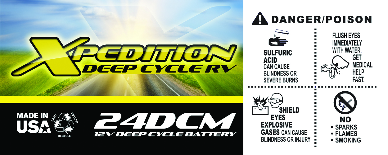Xpedition Battery Label by P1 Battery
